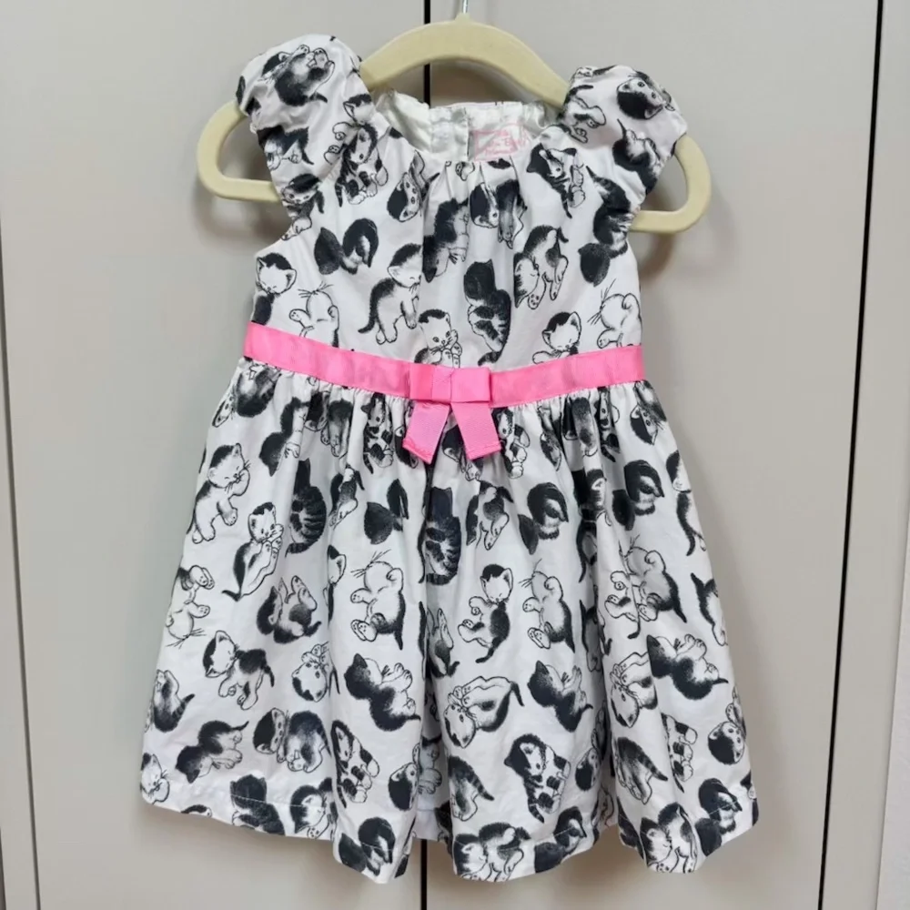 My Little Golden Book The Shy Little Kitten White Kitty Cat Dress Pink Bow 18-24